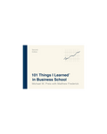 101 Things I Learned in Business School
