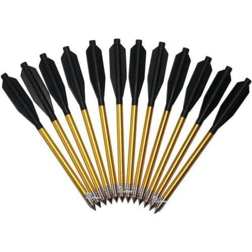 12 Aluminum Bolts 50 & 80 lb Archery Pistol Crossbow Metal Arrow High Quality