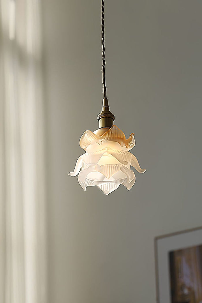 1970 Retro Bloom Glass Pendant Light - view 2 | SamuLighting