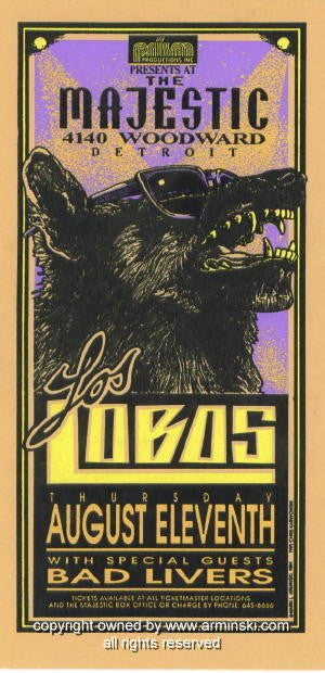 1994 Los Lobos Concert Handbill by Mark Arminski (MA-004)