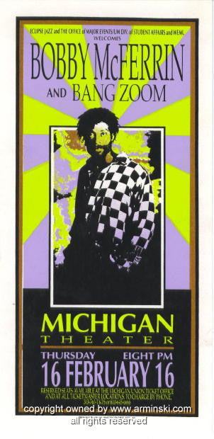 1995 Bobby McFerrin Concert Handbill by Mark Arminski (MA-023)