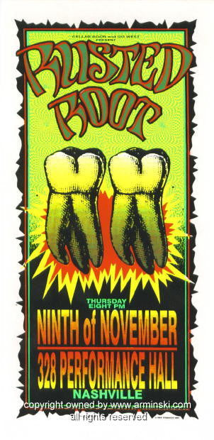1995 Rusted Root Concert Poster by Mark Arminski (MA-054)