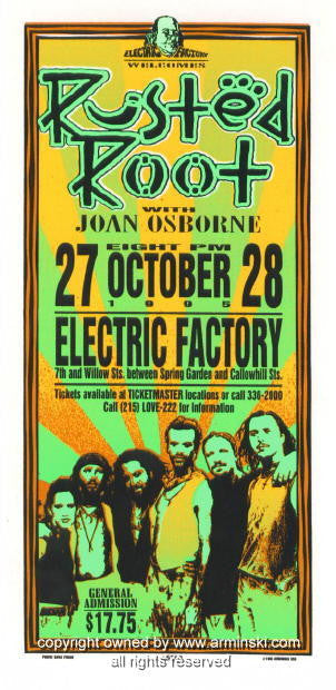 1995 Rusted Root & Joan Osborne Poster by Mark Arminski (MA-055)