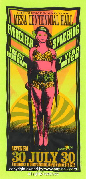 1996 Everclear w/ Spacehog Concert Poster by Arminski (MA-9624)