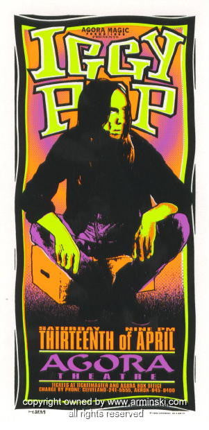 1996 Iggy Pop Concert Poster by Mark Arminski (MA-9613)