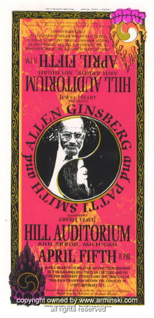 1996 Patti Smith & Allen Ginsberg Poster by Arminski (MA-9610)