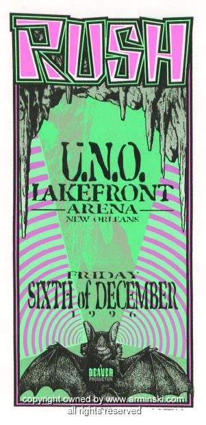 1996 Rush Silkscreen Concert Poster by Mark Arminski (MA-9638)