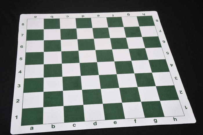 22" Rubber Mouse Pad Tournament Roll-Up Chess Board Green & White