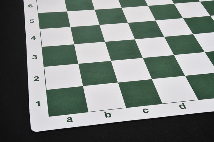 22" Rubber Mouse Pad Tournament Roll-Up Chess Board Green & White