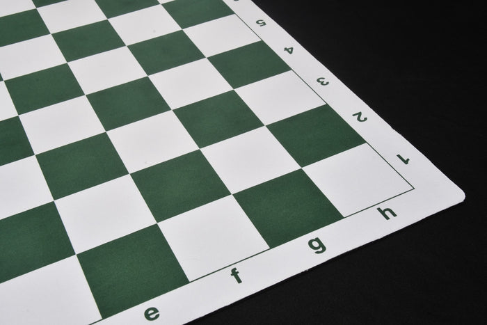 22" Rubber Mouse Pad Tournament Roll-Up Chess Board Green & White
