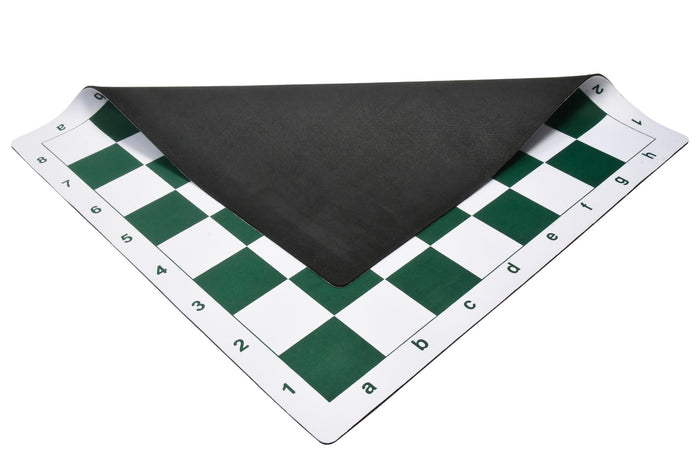 22" Rubber Mouse Pad Tournament Roll-Up Chess Board Green & White