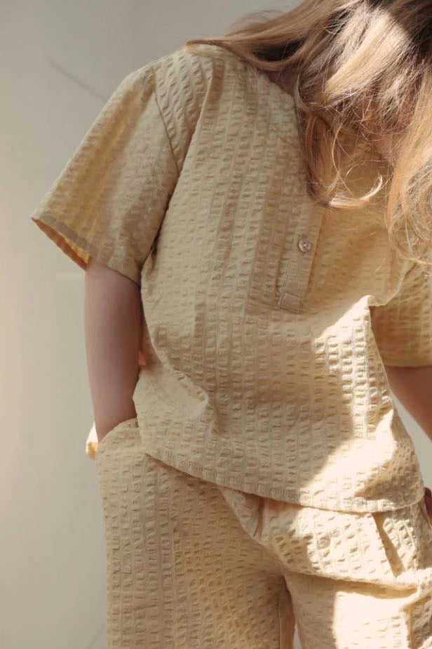 Ace short sleeves shirt - reed yellow (3Y Only)