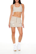 Active Zip-Up Cargo Skort