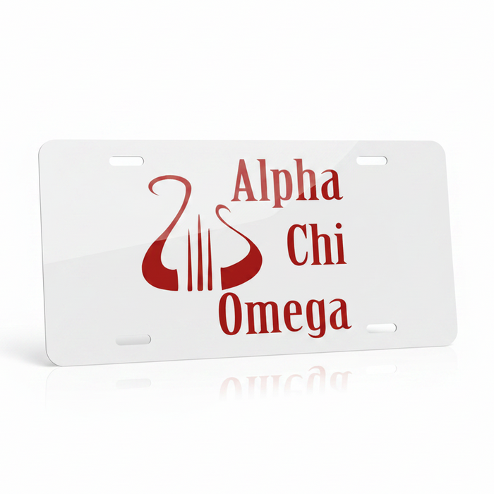 Alpha Chi Omega License Plate - Discontinued