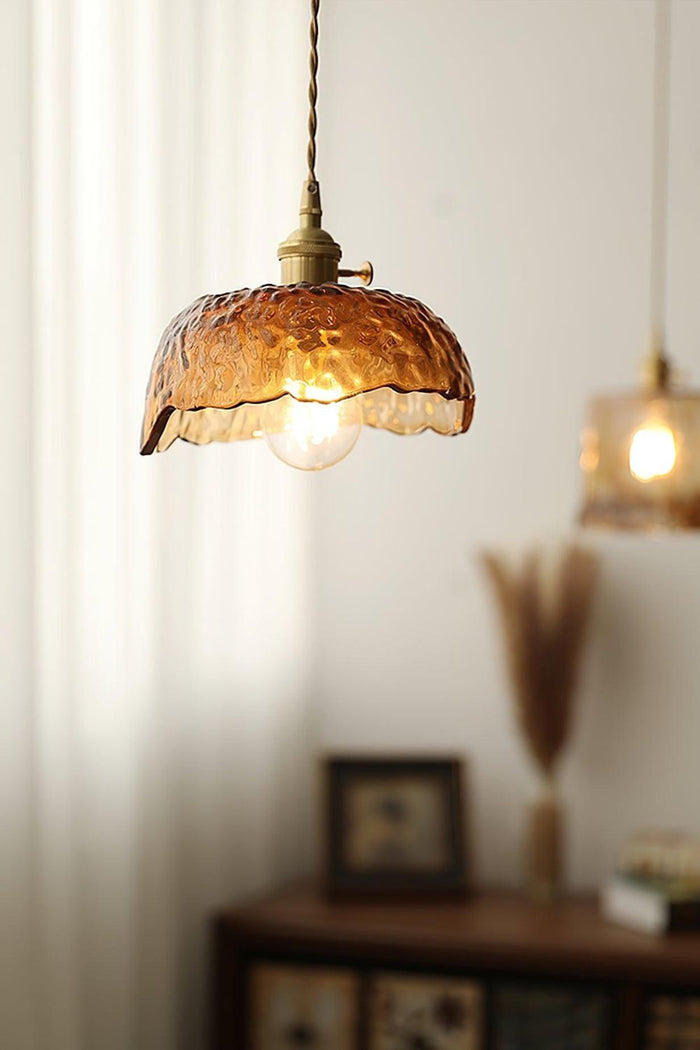 Antique Brown Glass Pendant Light - view 6 | SamuLighting