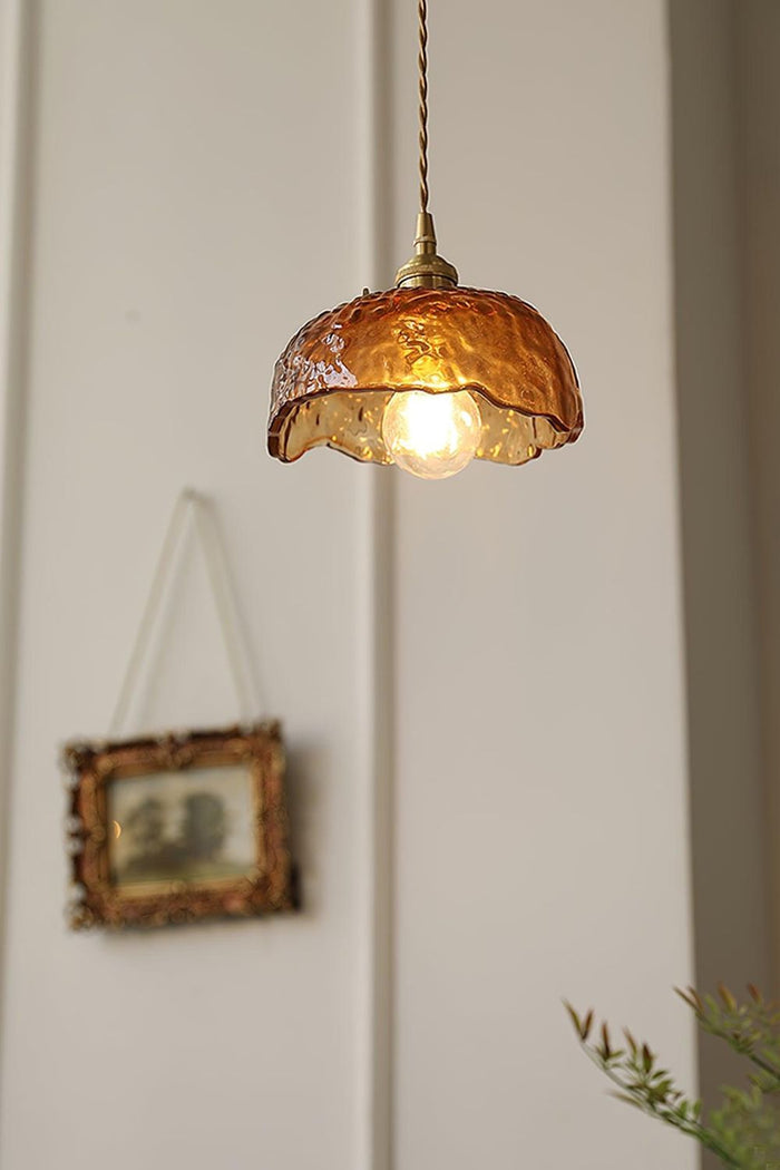 Antique Brown Glass Pendant Light - view 7 | SamuLighting