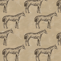 Antique Parchment Horse in Parchment Wallpaper