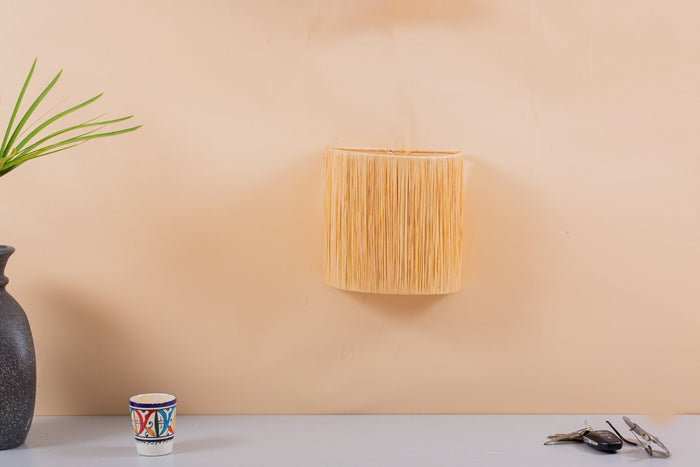 Applique murale en raphia avec abat-jour - Africancreates