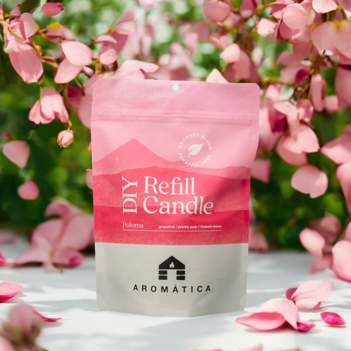 paloma grapefruit scented candle refill kit from bluecorn candles
