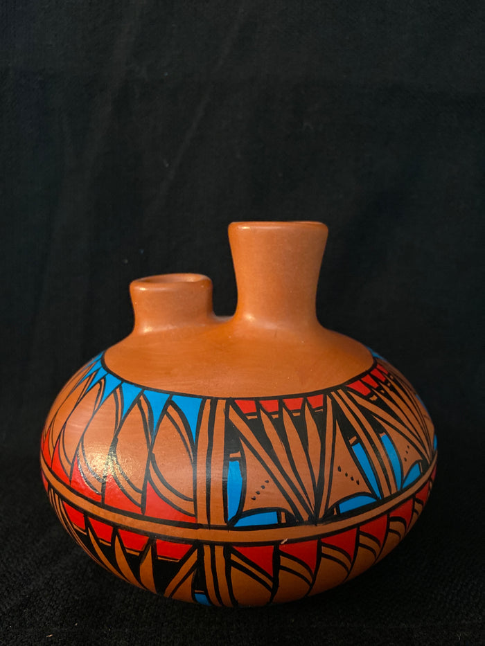 Authentic Navajo Pottery; Approx. 4.5”H X 5”W w/ 1” Openings; VTP3-1