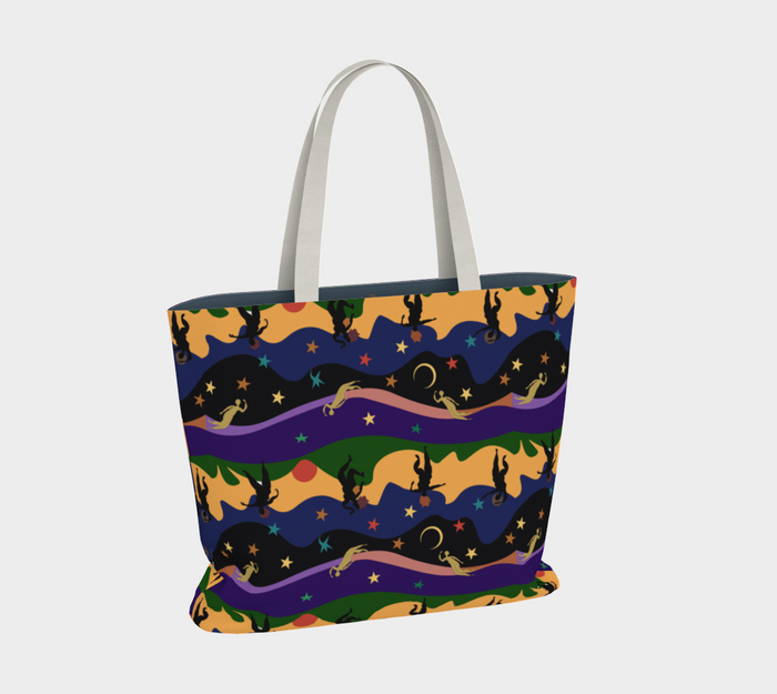 Autumn Dancers Large Tote Bag | Black Queer Art