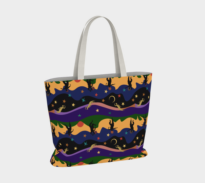 Autumn Dancers Large Tote Bag | Black Queer Art