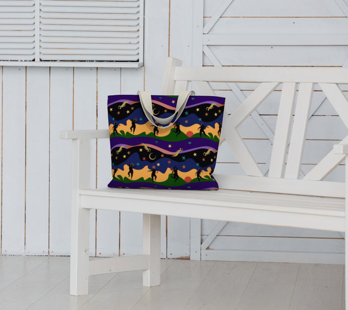 Autumn Dancers Large Tote Bag | Black Queer Art