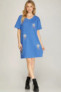 Baby I'm a Star Fringe T-shirt Dress