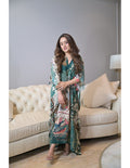 Bahar Green Long Kaftan