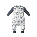 Bamboo Long Sleeve Footed Sleep Bag 1.0 TOG - Penguin Love