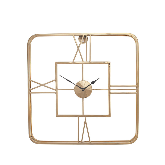 Gold-square-wall-clock-front