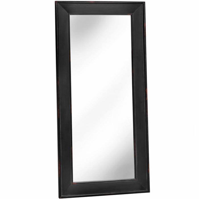 Black Wooden Lean-To Dress Large Mirror