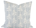 Blocked Tulips in Blue Custom Pillow