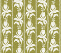 Blocked Tulips in Chartreuse- Fabric
