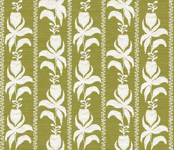 Blocked Tulips in Chartreuse- Fabric