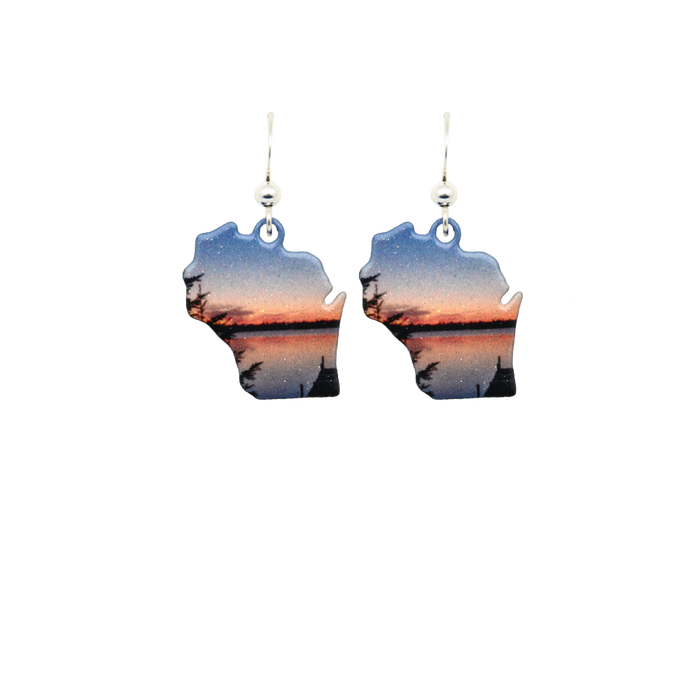 Blue Sunset WI Earrings, Item# 1697