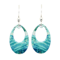Blue Water Earrings, Sterling Silver Earwires, Item# 2268