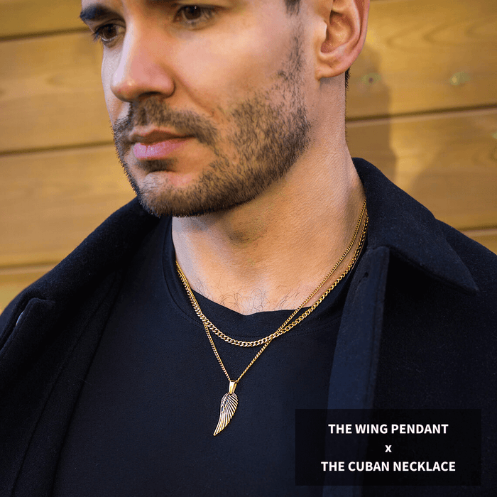 The Gold Wing Pendant - Essentials Collection / The Gold Cuban Necklace - Essentials Collection