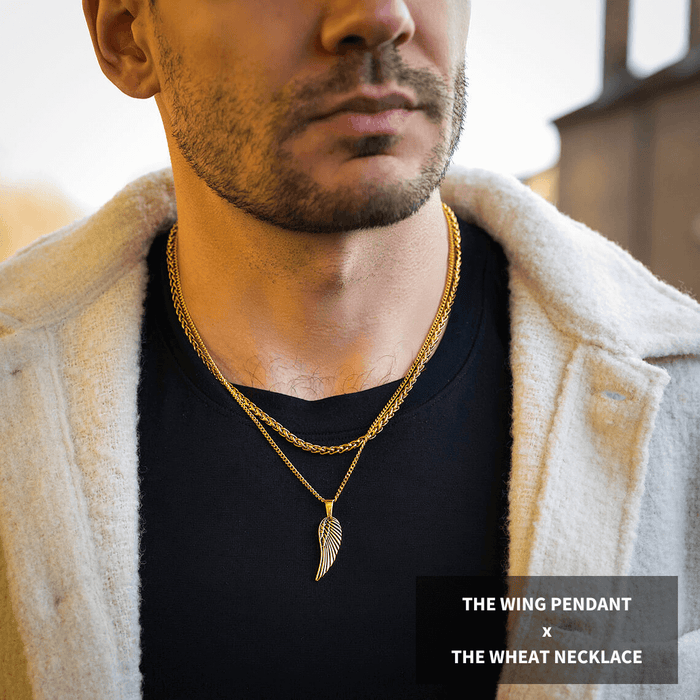 The Gold Wing Pendant - Essentials Collection / The Gold Wheat Necklace - Essentials Collection