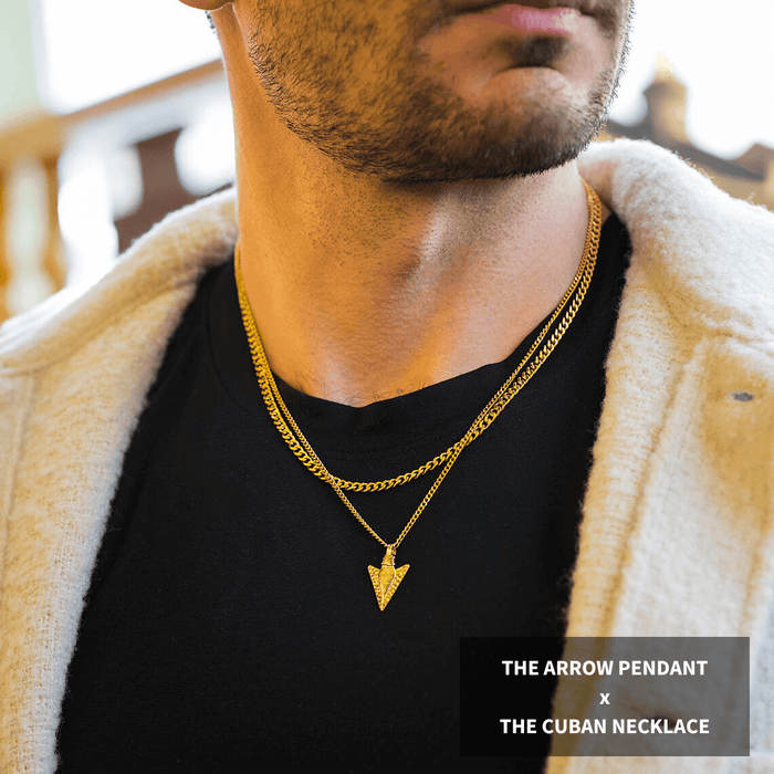 The Gold Arrow Pendant - Essentials Collection / The Gold Cuban Necklace - Essentials Collection