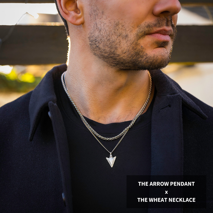 The Silver Arrow Pendant - Essentials Collection / The Silver Wheat Necklace - Essentials Collection