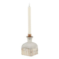 Burnished Dipped and Aged Brass Candle Holder Vase