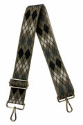 Camel/Black Argyle Adjustable Bag Strap