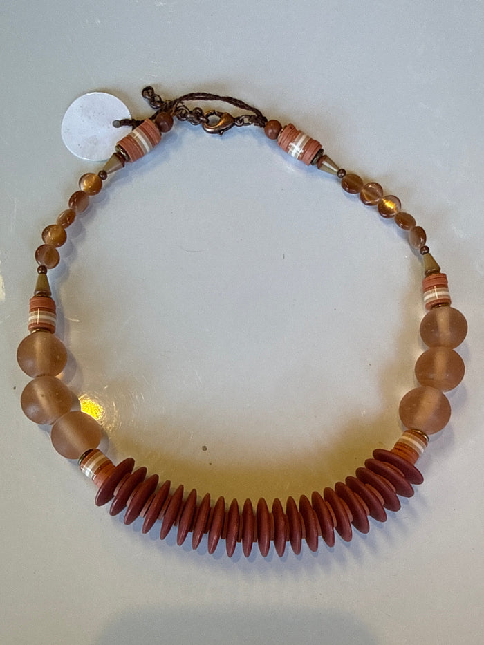 Carolina Clay Statement Collarbone Necklace