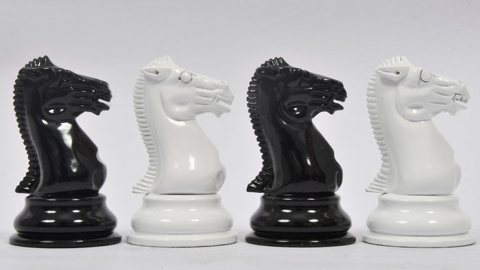 Chess Pieces Black & White Painted Boxwood 3.8" - Slightly Imperfect | CHESSBAZAAR