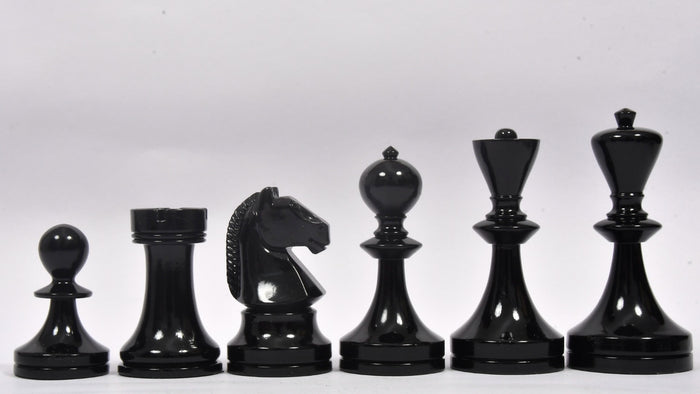 Chess Pieces Black & White Painted Boxwood 3.9" - Slightly Imperfect