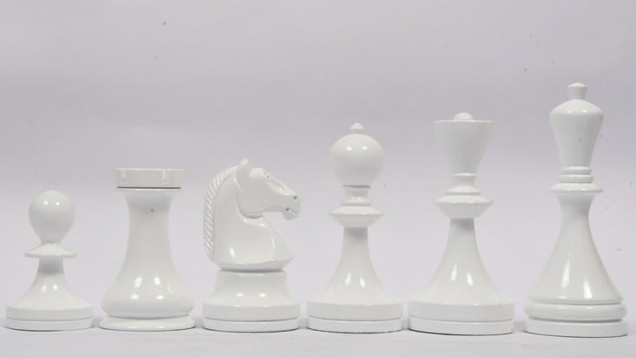 Chess Pieces Black & White Painted Boxwood 3.9" - Slightly Imperfect