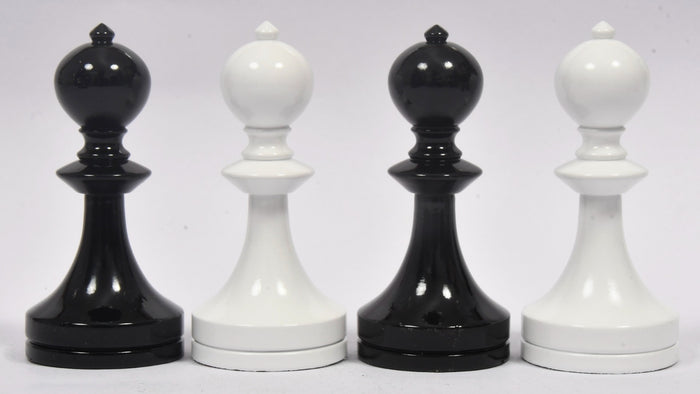 Chess Pieces Black & White Painted Boxwood 3.9" - Slightly Imperfect