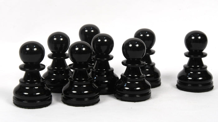 Chess Pieces Black & White Painted Wood 3.9" - Slightly Imperfect