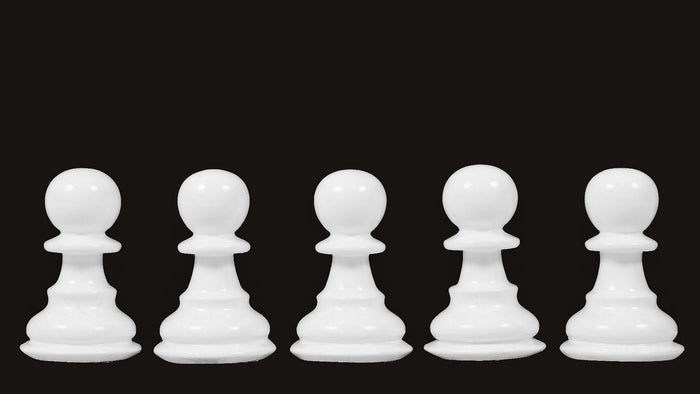 Chess Pieces Red & White Painted Wood 3.0" - Slightly Imperfect | CHESSBAZAAR